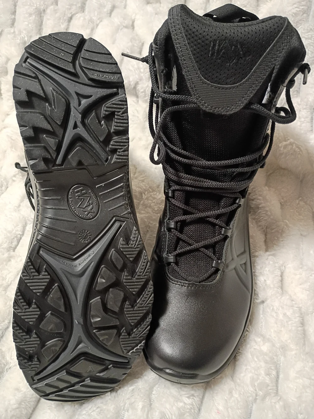 Men's Black Tactical Lace-Up Duty Boots